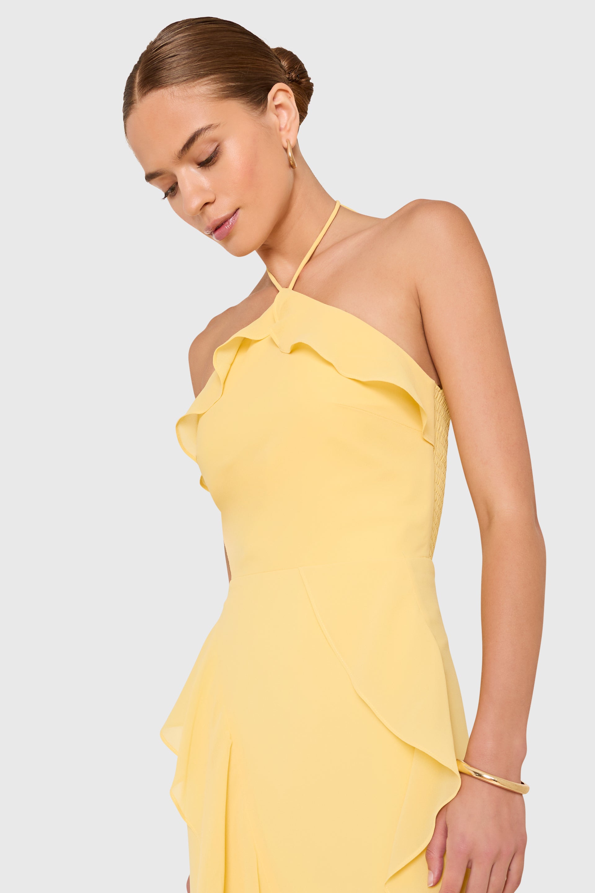 Amanda Uprichard Alessandra Maxi Dress in Yellow