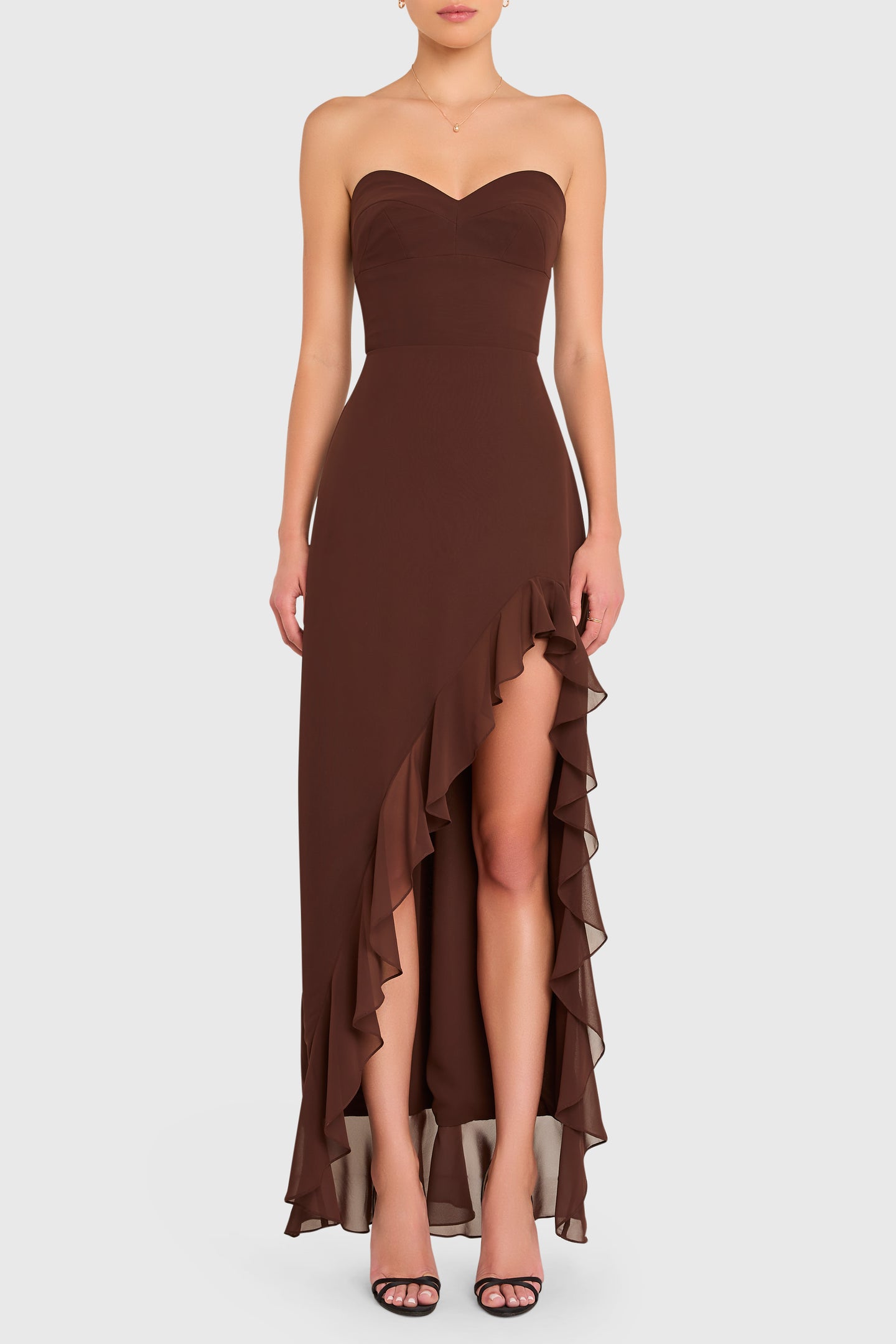 Eden Gown in Cocoa | Women's Formal Evening Gown - Amanda Uprichard Eden Gown in Cocoa | Women's Formal Evening Gown - Amanda Uprichard