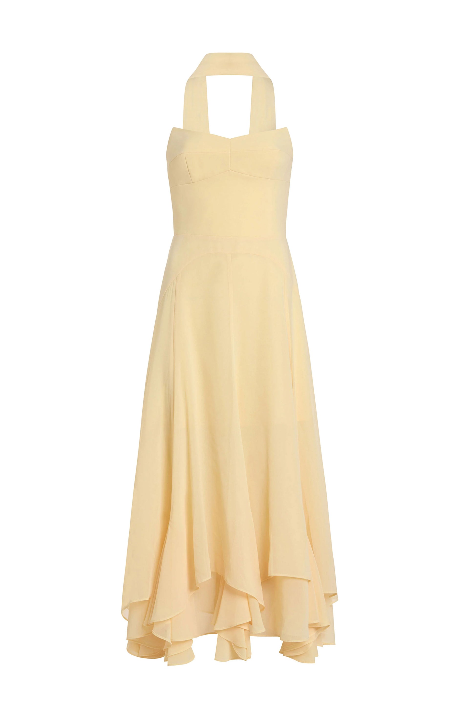 midi dress with scarf Monterey in Cornsilk | Chiffon Cocktail Dress ADDITIONAL INSURANCE:$24000 Total (+$775.00) What Is The Best flowy muslim maxi dress a day at the