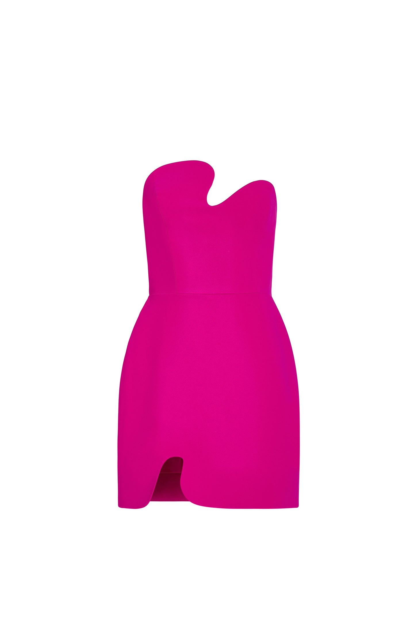 Strapless Mini Puzzle Dress in Hot Pink | L Strapless Mini Puzzle Dress in Hot Pink | L