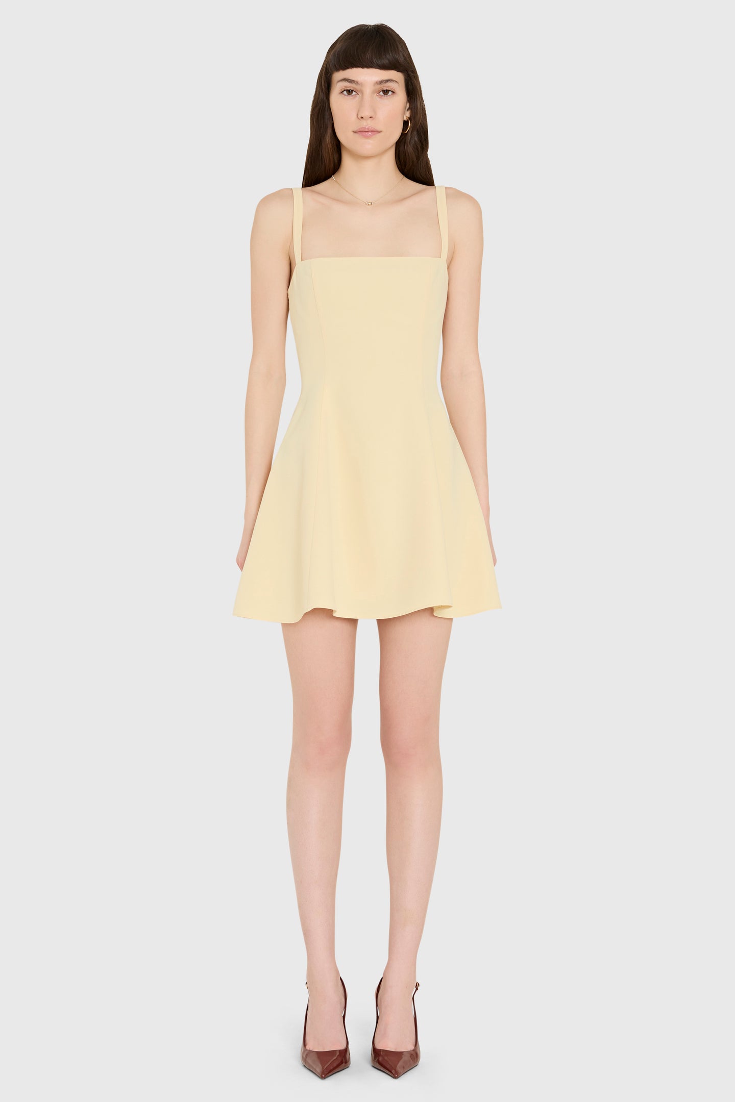 Anna Dress in Cornsilk | Silk Cocktail Dress - Amanda Uprichard Anna Dress in Cornsilk | Silk Cocktail Dress - Amanda Uprichard