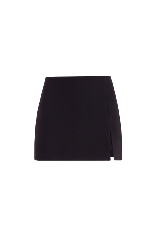 Amanda Uprichard Dale Skort in Black - shown on an invisible mannequin