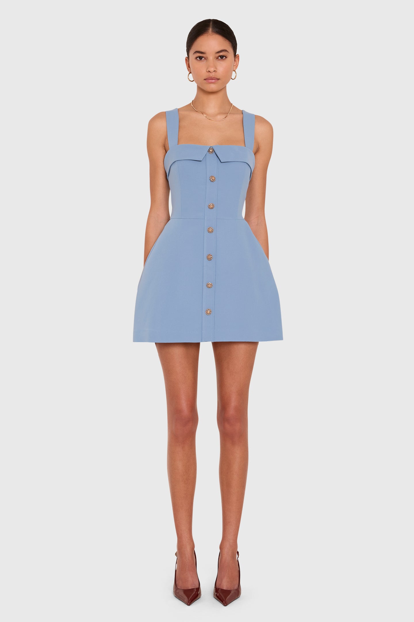 Amanda Uprichard Mindy Romper in Normandy - front view