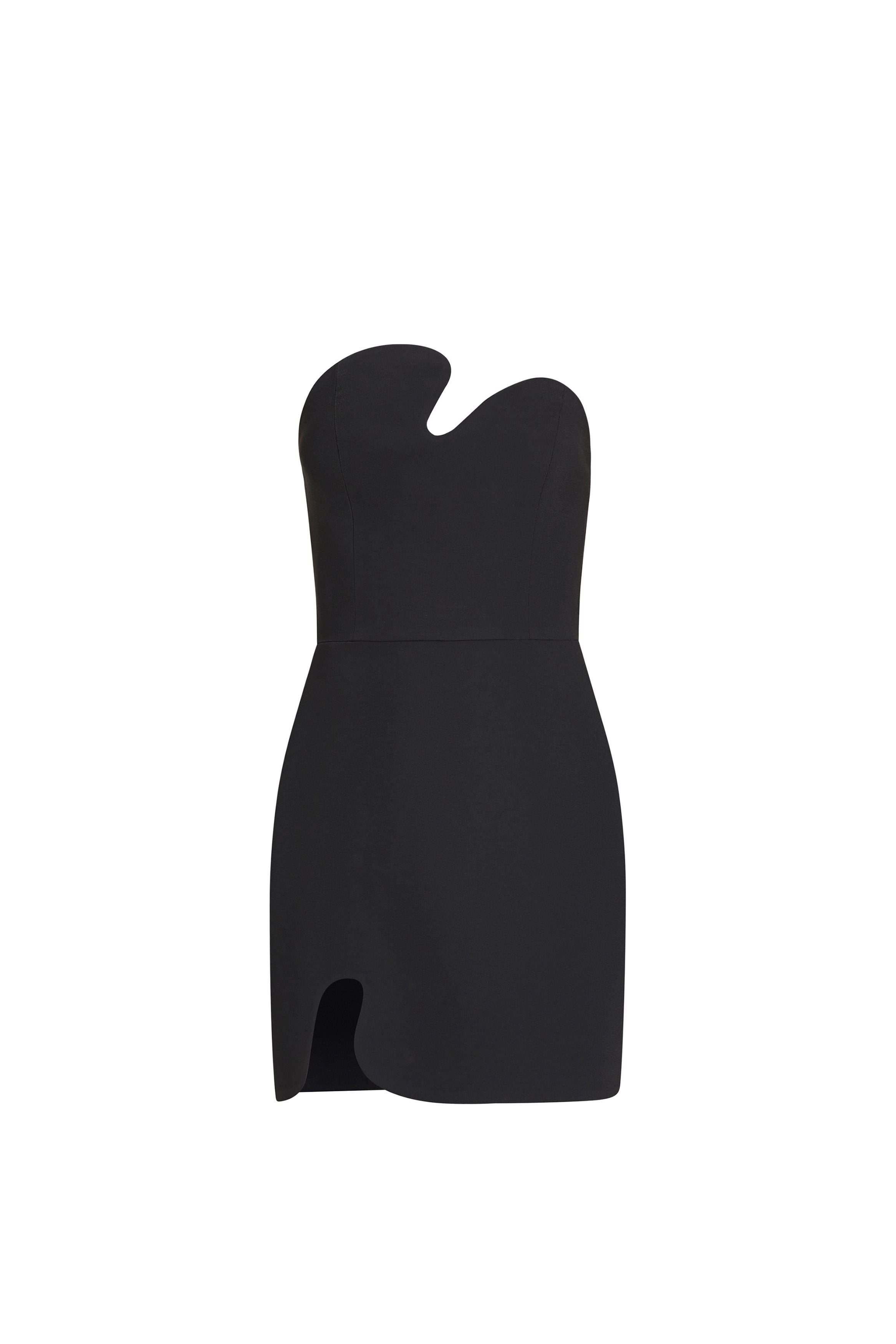 Strapless Puzzle Mini Dress in Black | Party Mini Dress - Amanda Uprichard Strapless Puzzle Mini Dress in Black | Party Mini Dress - Amanda Uprichard
