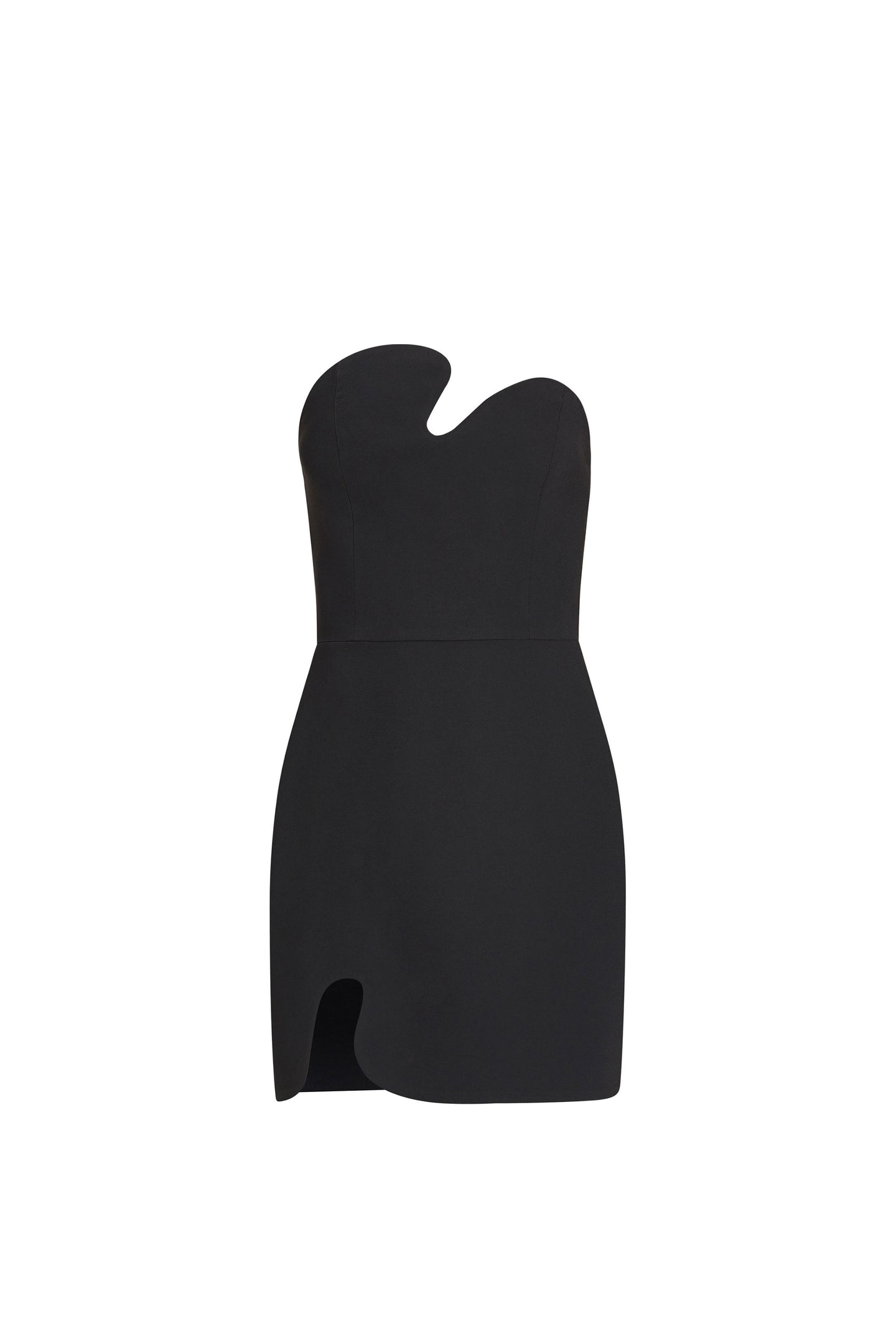 Strapless Puzzle Mini Dress in Black | Party Mini Dress