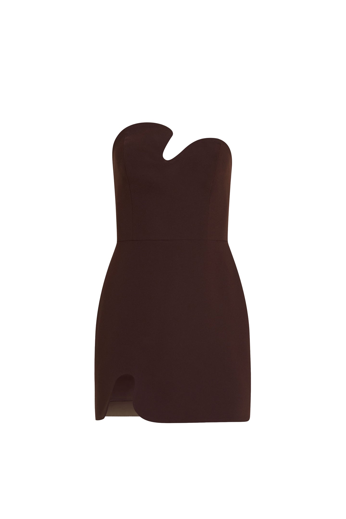amanda uprichard strapless puzzle mini dress Strapless Mini Puzzle Dress in Cocoa | XS