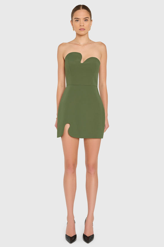 amanda uprichard dress green Casual Midi By In Green, Size: Xs Amanda Uprichard Evianna Dress in Olive Amanda Uprichard Rainier Cowl Halter