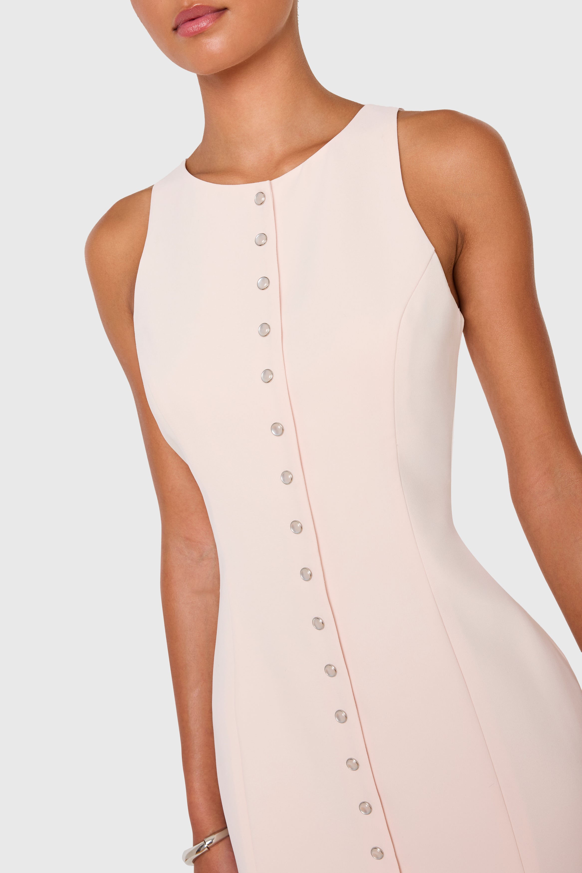 light pink dress on white background