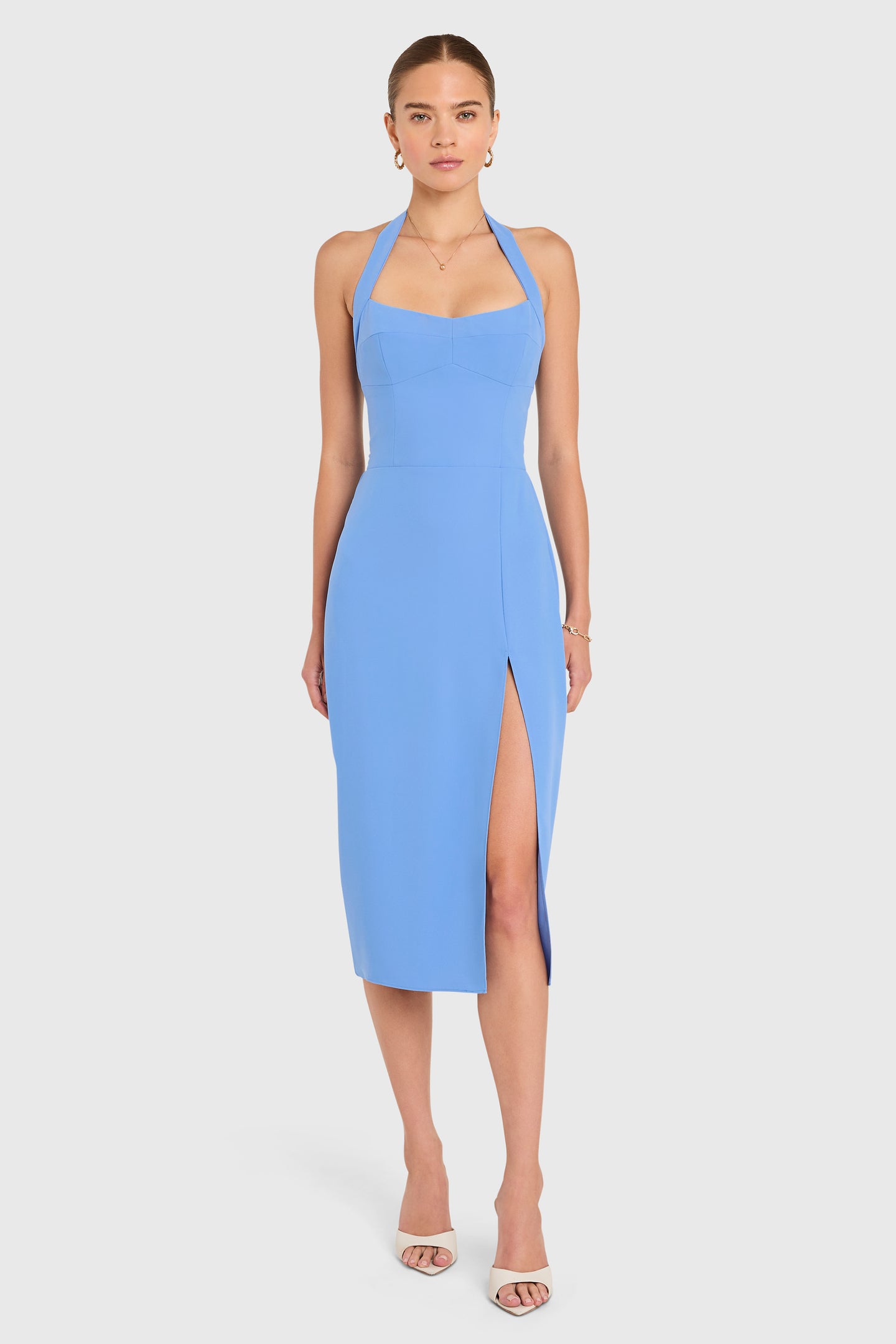 Amanda Uprichard Antonella Midi Dress in Blue - size M Amanda Uprichard Antonella Midi Dress in Blue - size M