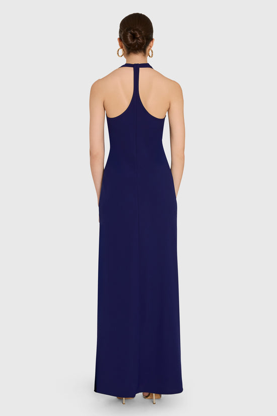 Amanda Uprichard | Sonya Maxi Dress in Navy. view 3