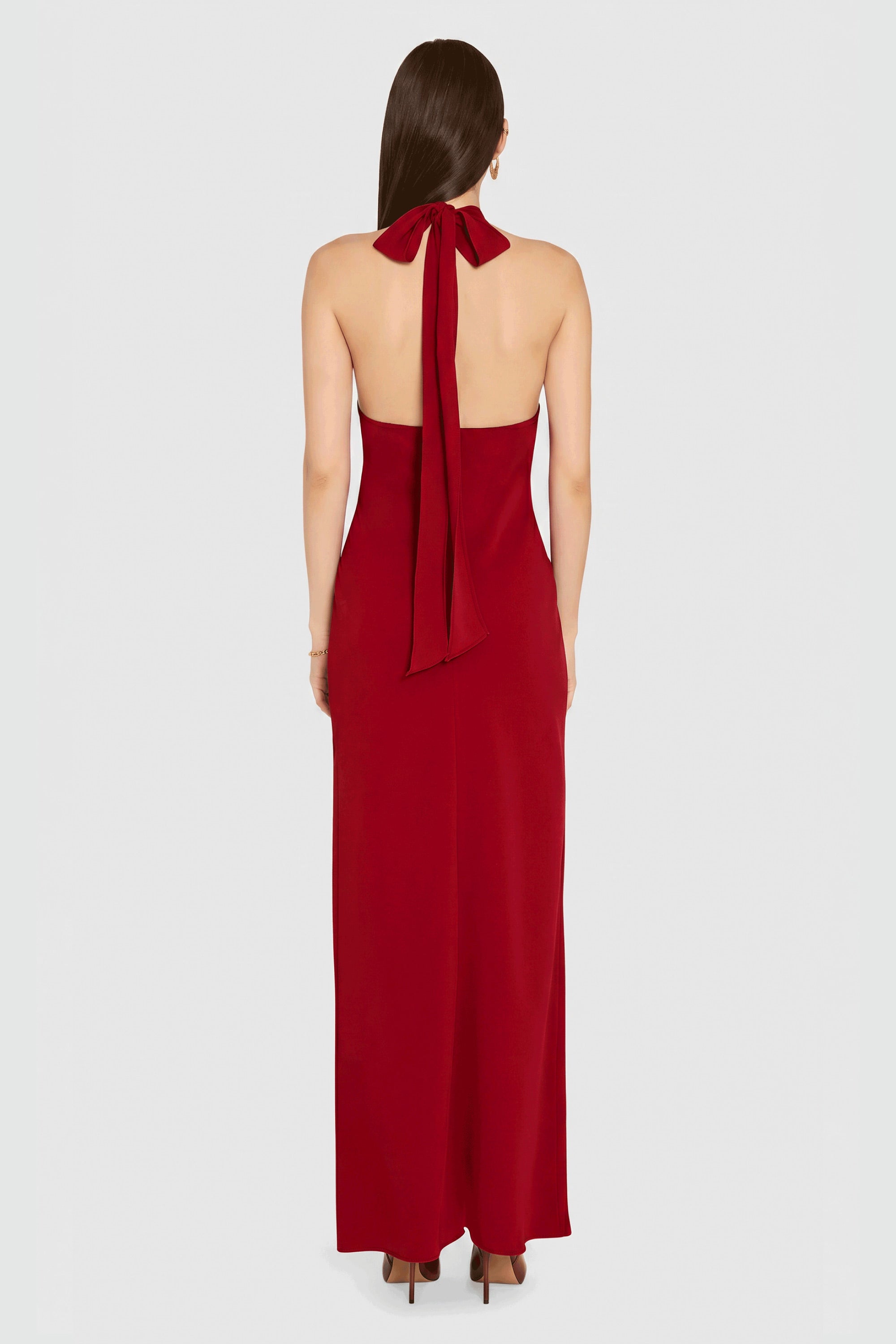 Sleeveless Maxi Samara Dress in Carnelian | L