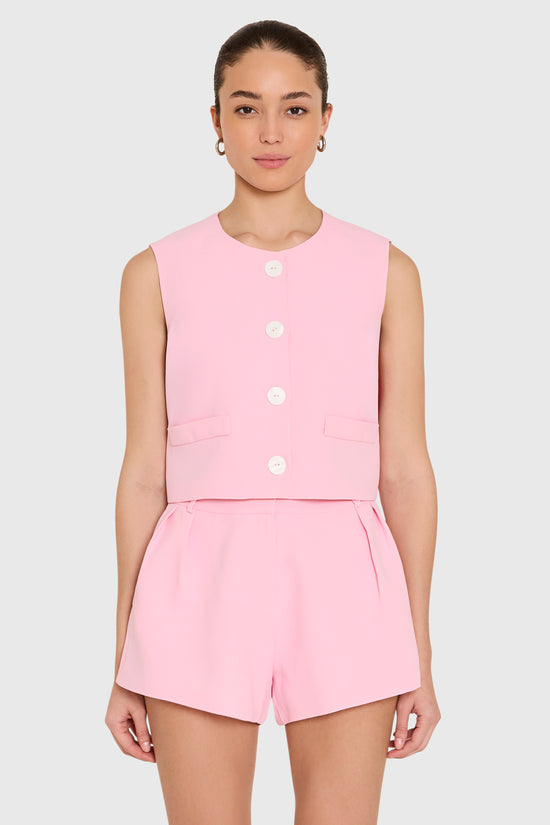 Amanda Uprichard | Jeremiah Top in Antique Rose. view 1