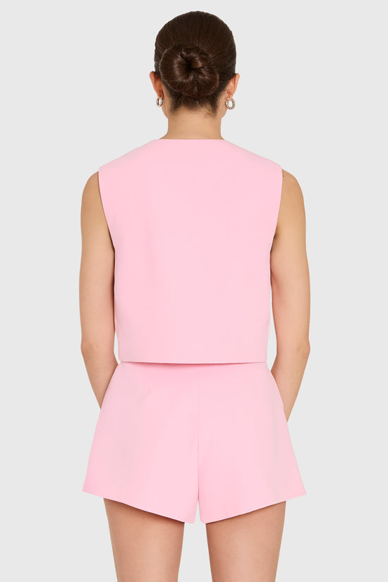 Amanda Uprichard | Jeremiah Top in Antique Rose. view 3