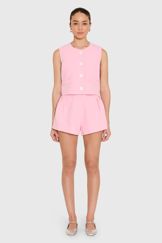 Amanda Uprichard | Jeremiah Top in Antique Rose. view 3