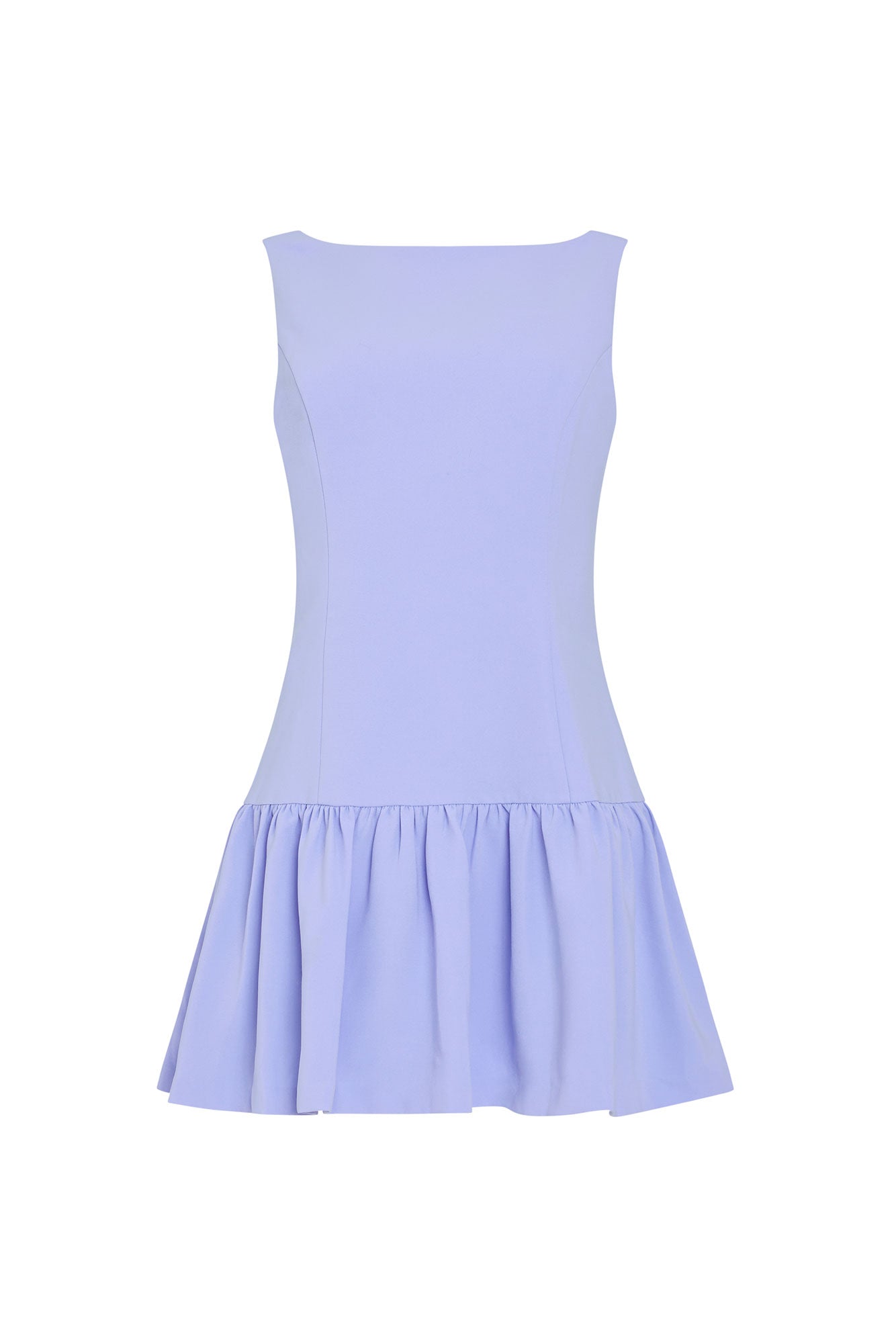 Light blue sleeveless dress on a white background