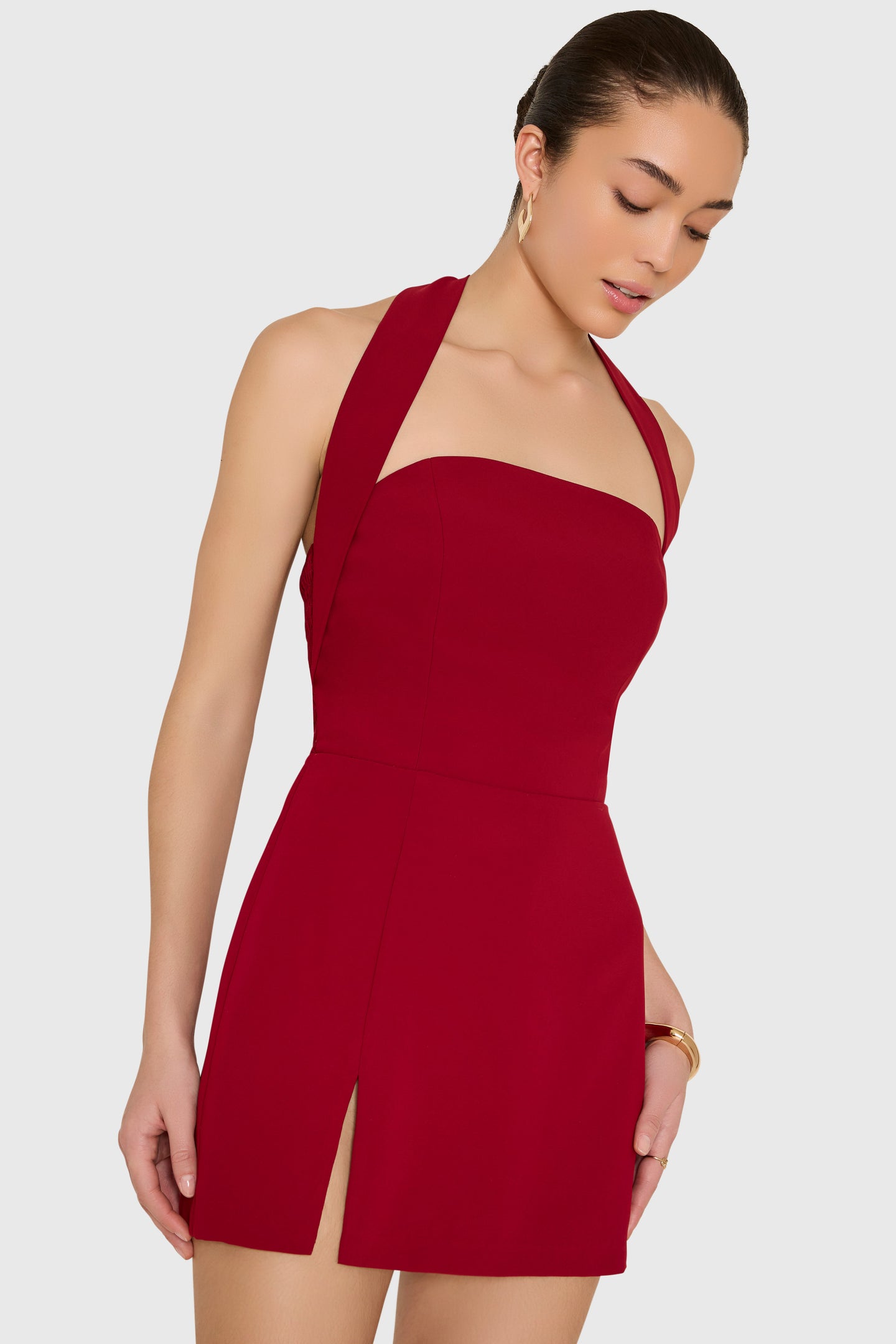 Amanda Uprichard Cynthia Romper in Red