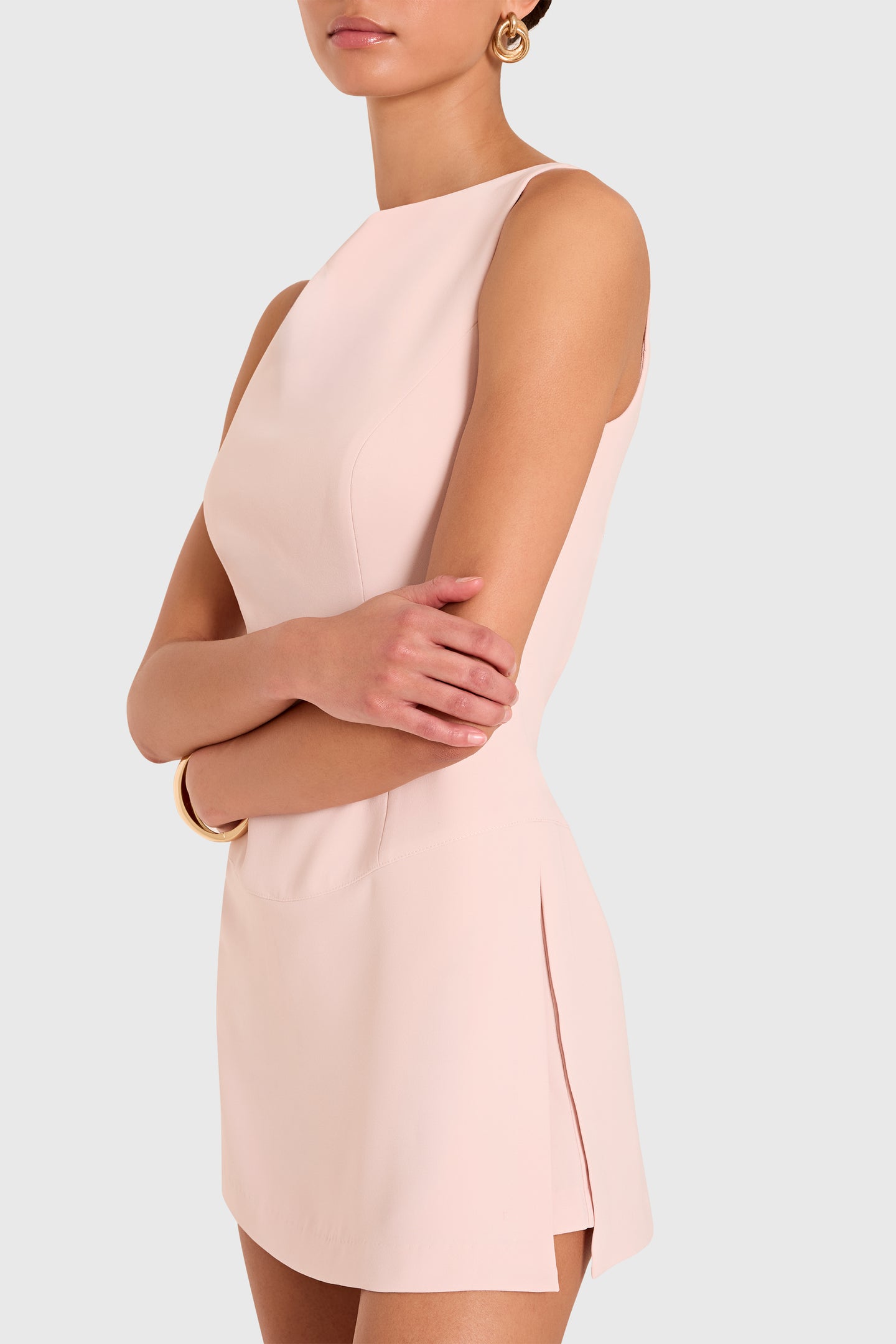 Amanda Uprichard Ines Romper in Mochi - detail view