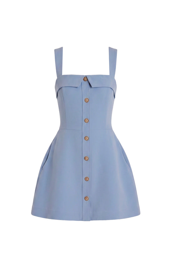 Amanda Uprichard Mindy Romper in Normandy - shown on invisible mannequin