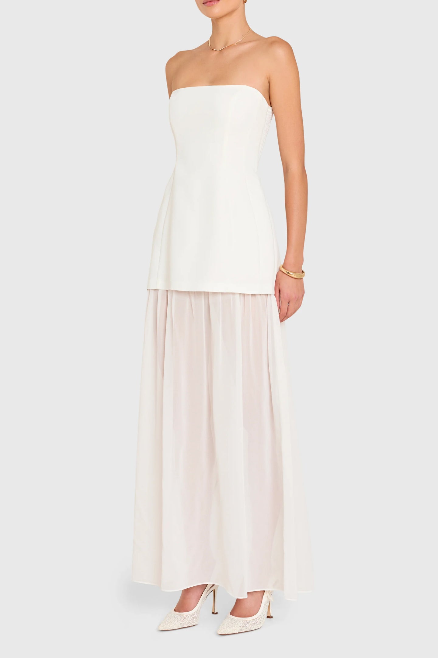 amanda uprichard strapless dress Berkshire Mini Born in New York Citys garment district Strapless Maxi Linda Dress in