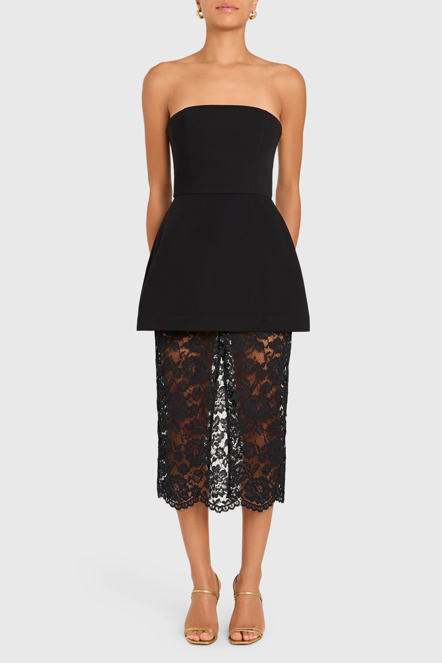 amanda uprichard black strapless dress Amanda Uprichard Cherri Gown in Black