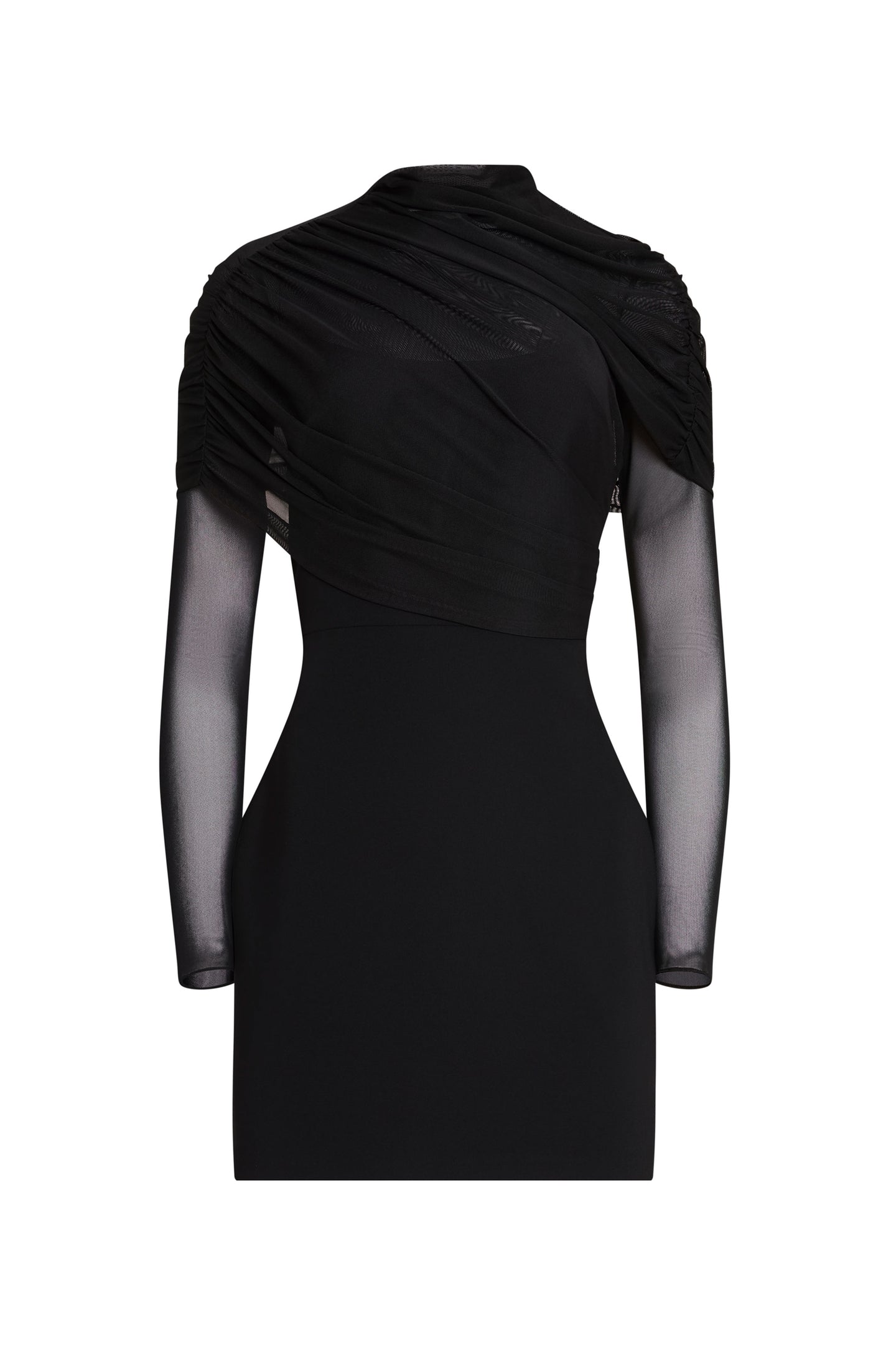 Long Sleeve Mini Rosalyn Dress in Black Mesh | XL | Amanda Uprichard Long Sleeve Mini Rosalyn Dress in Black Mesh | XL | Amanda Uprichard