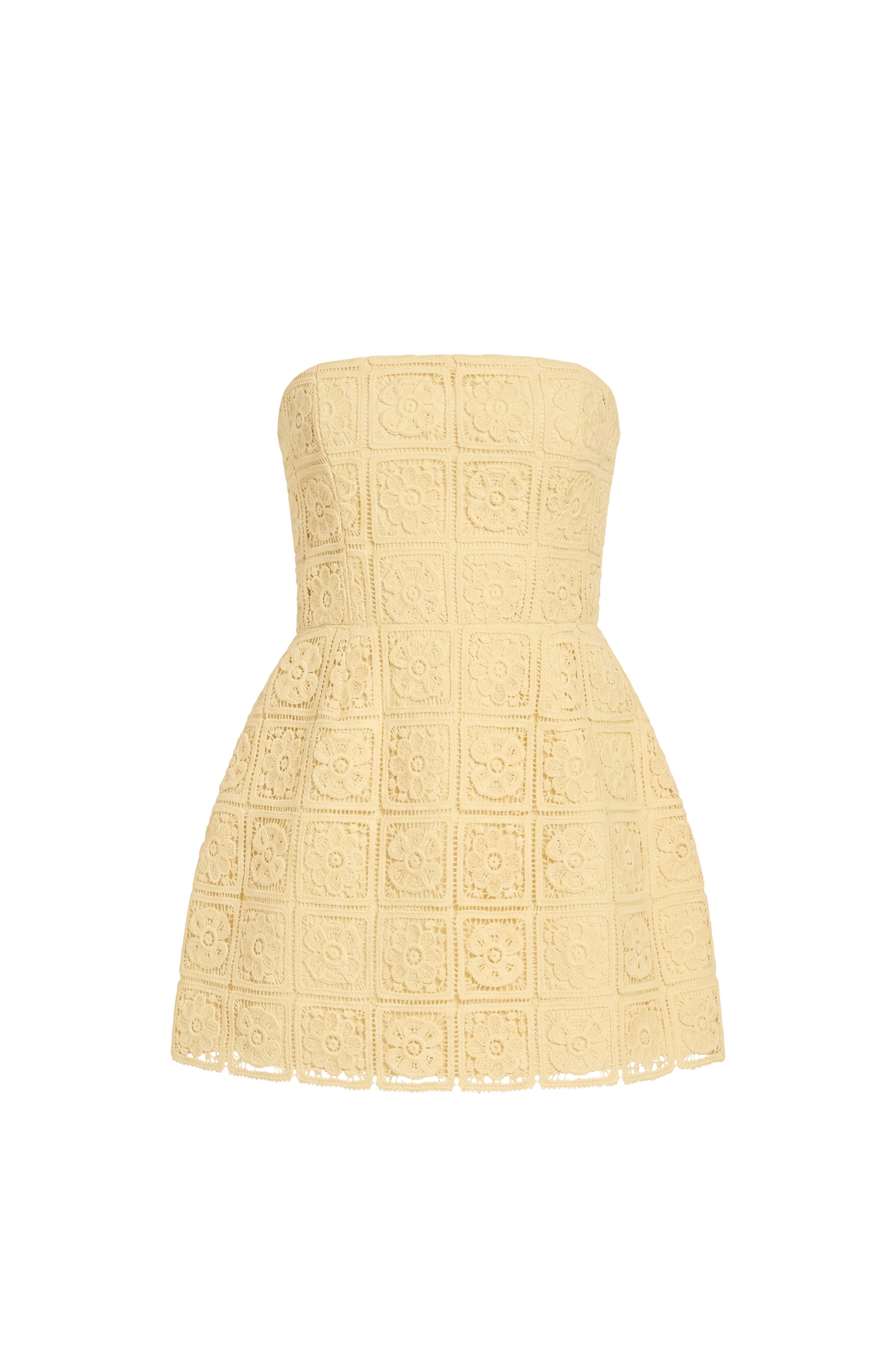 Strapless Bethany Romper in Crochet Lace
