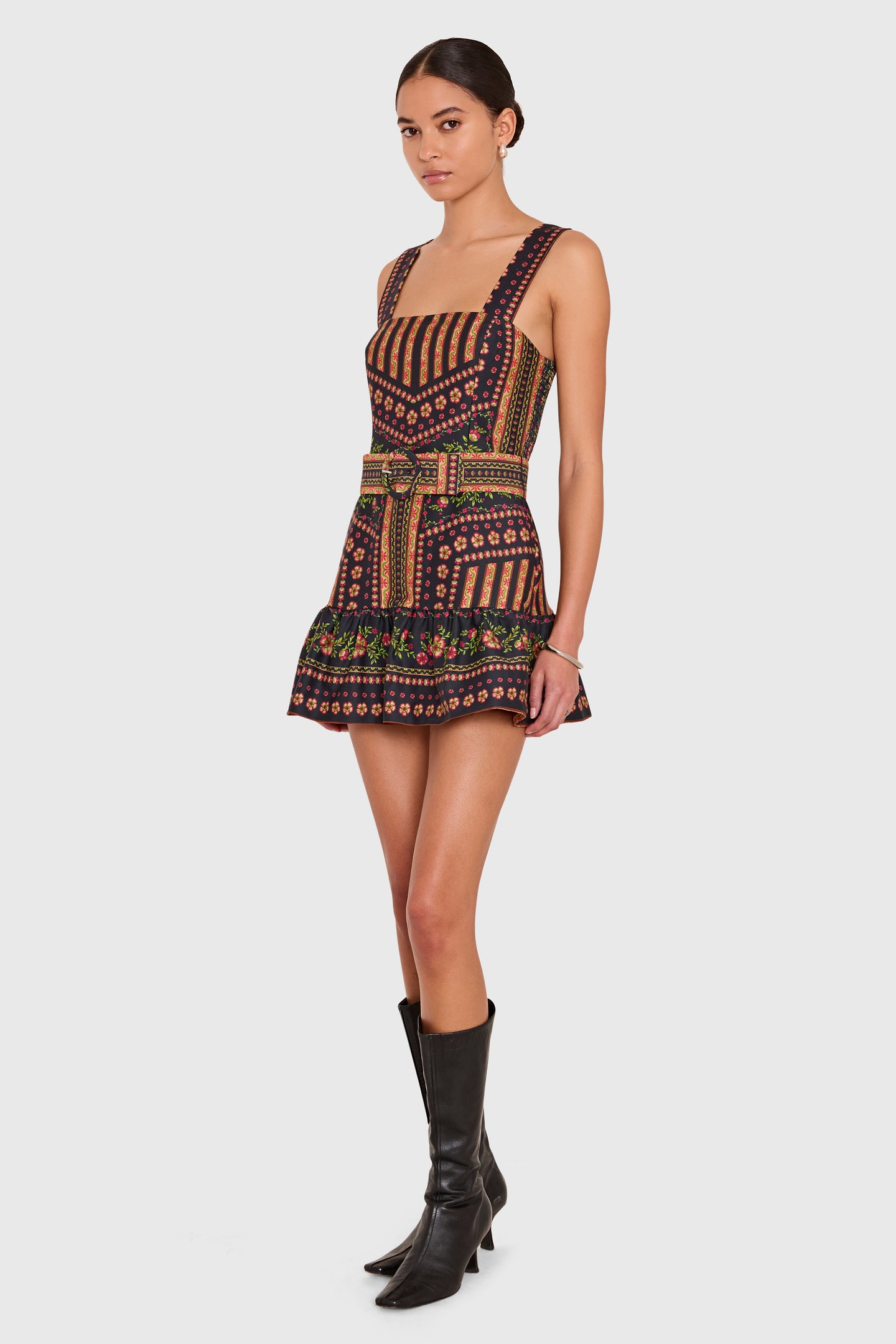Amanda Uprichard Lena Skort Romper in Joni - side view