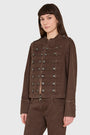 Emma Jacket  in Brown Denim View 2