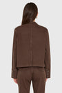 Emma Jacket  in Brown Denim View 3