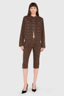 Emma Jacket  in Brown Denim View 5