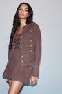 Emma Jacket  in Brown Denim View 6