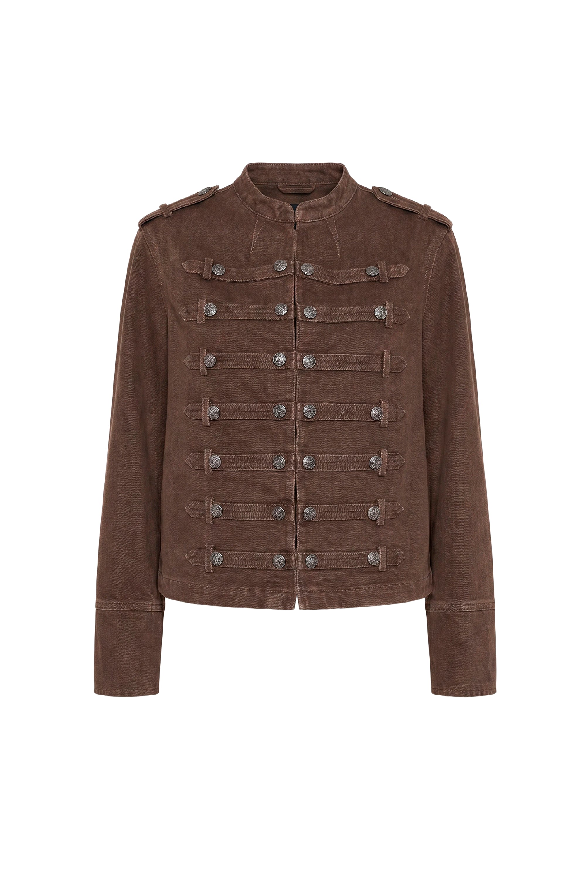 Emma Jacket  in Brown Denim view 6