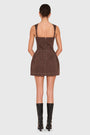 Bethany Romper in Brown Denim View 3