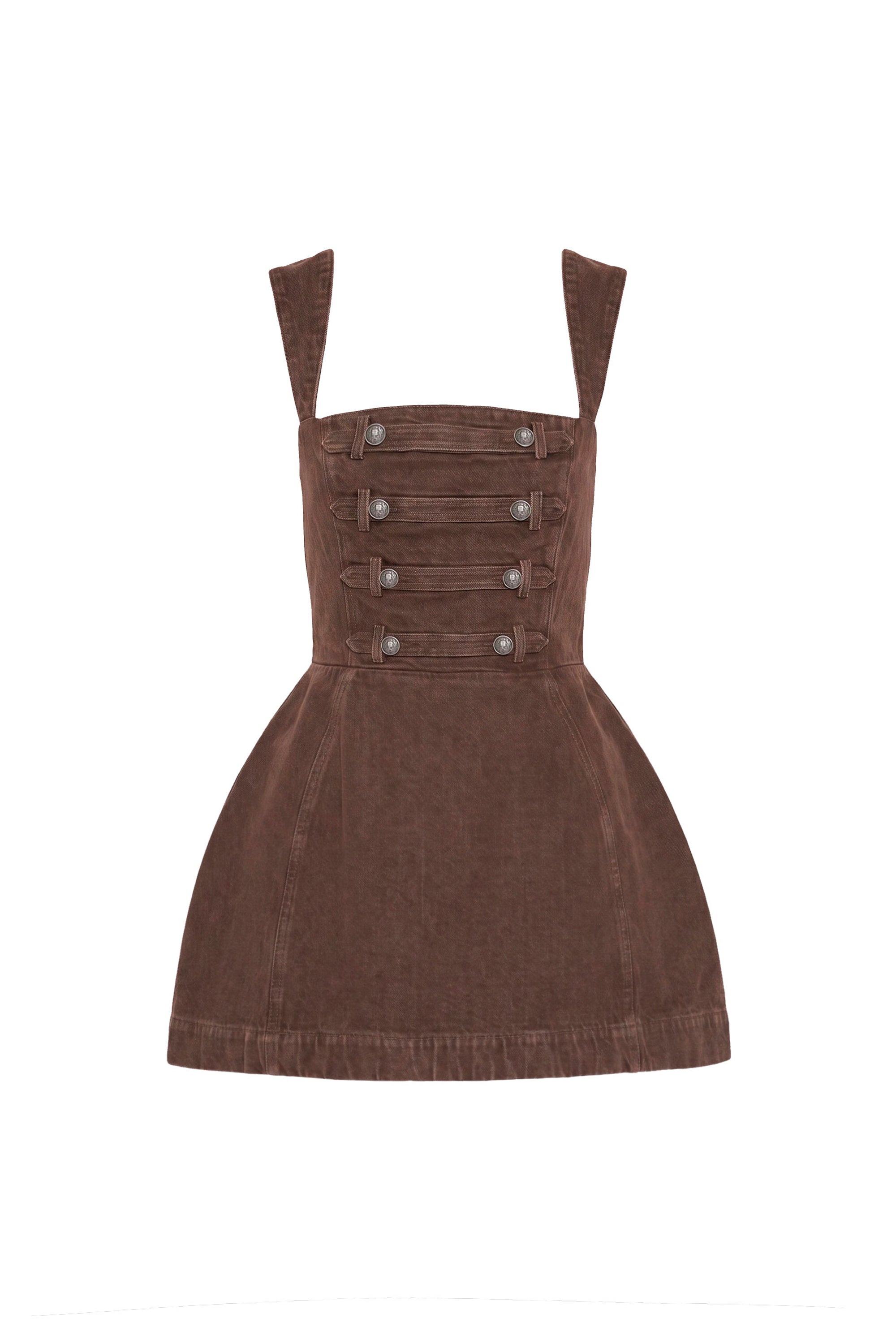Bethany Romper in Brown Denim view 6