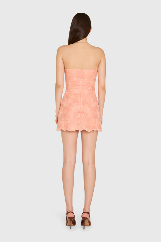 Amanda Uprichard | Daisy Romper in Creamsicle. view 3