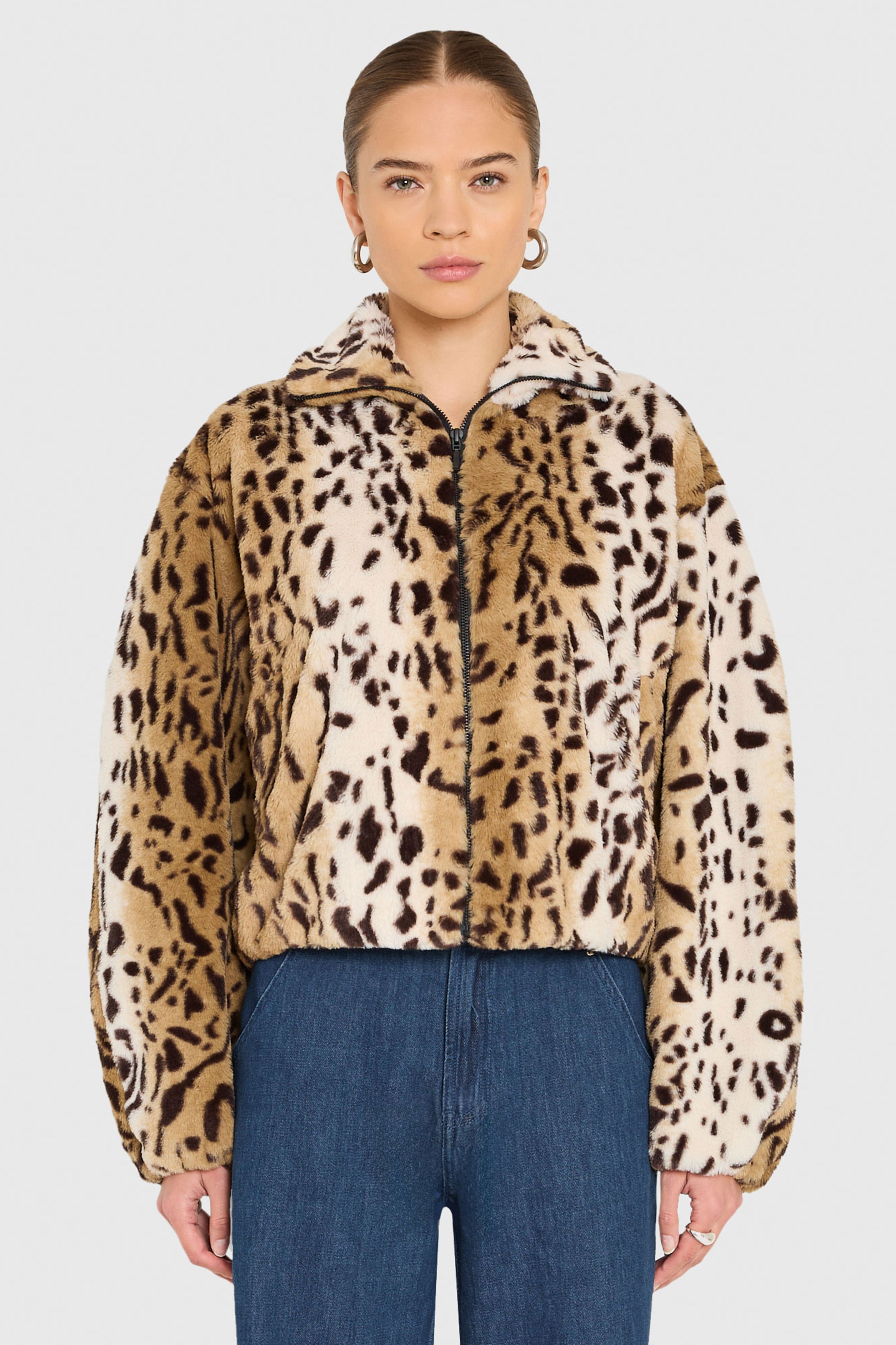 Como Bomber Jacket in Leopard