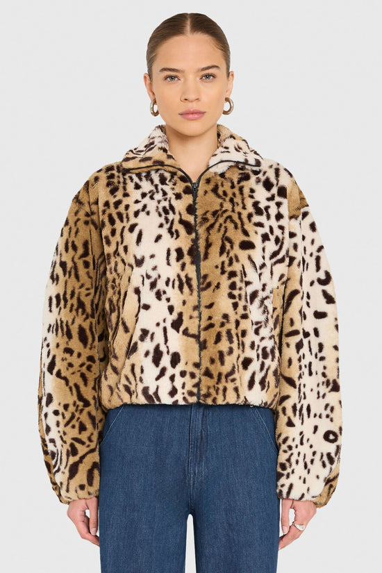Como Bomber Jacket in Leopard view 1