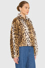 Como Bomber Jacket in Leopard View 2
