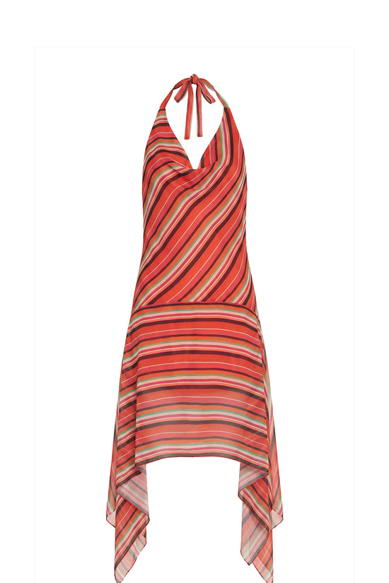 Allura Dress in Soleil Stripes view 1