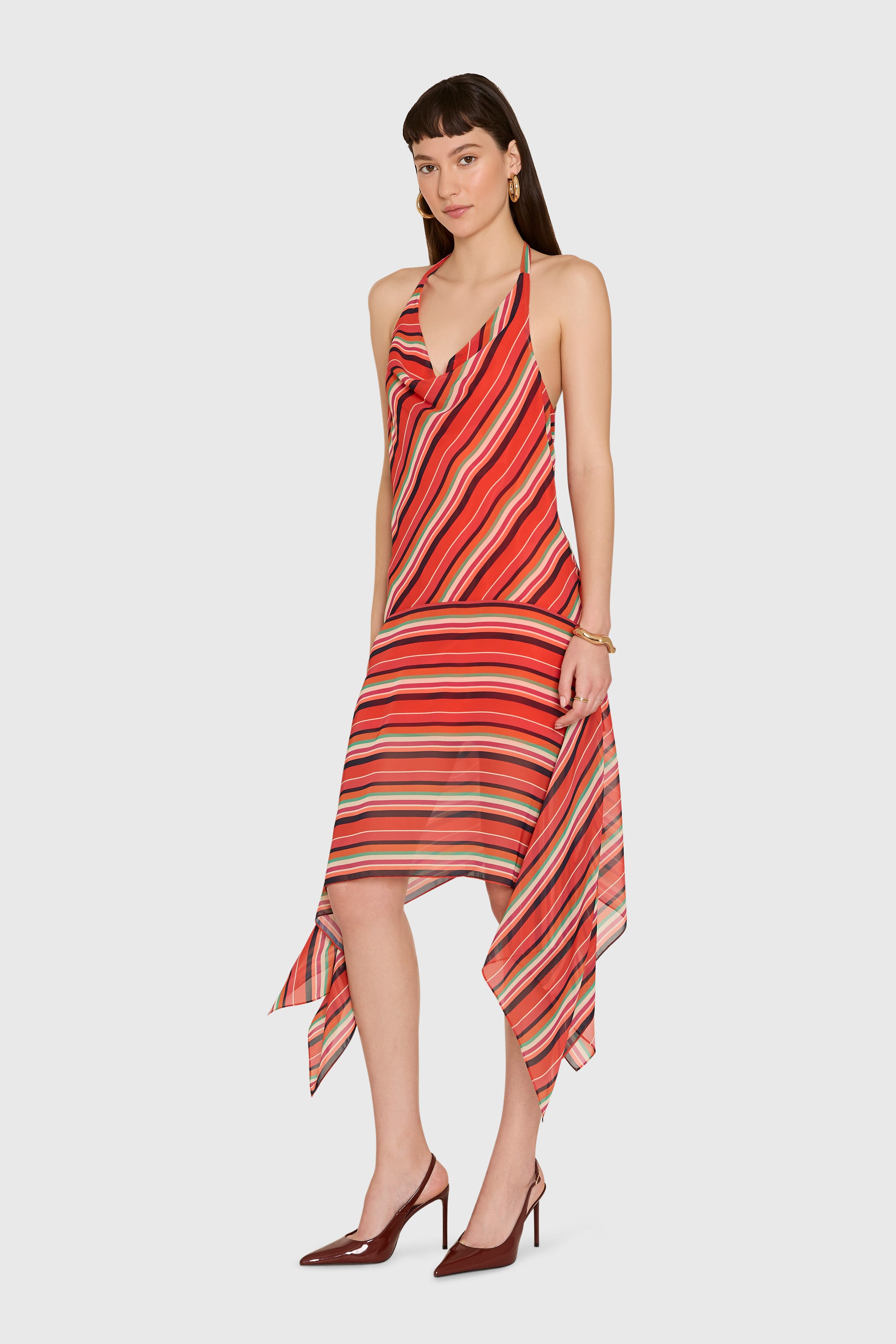 Allura Dress in Soleil Stripes view 2