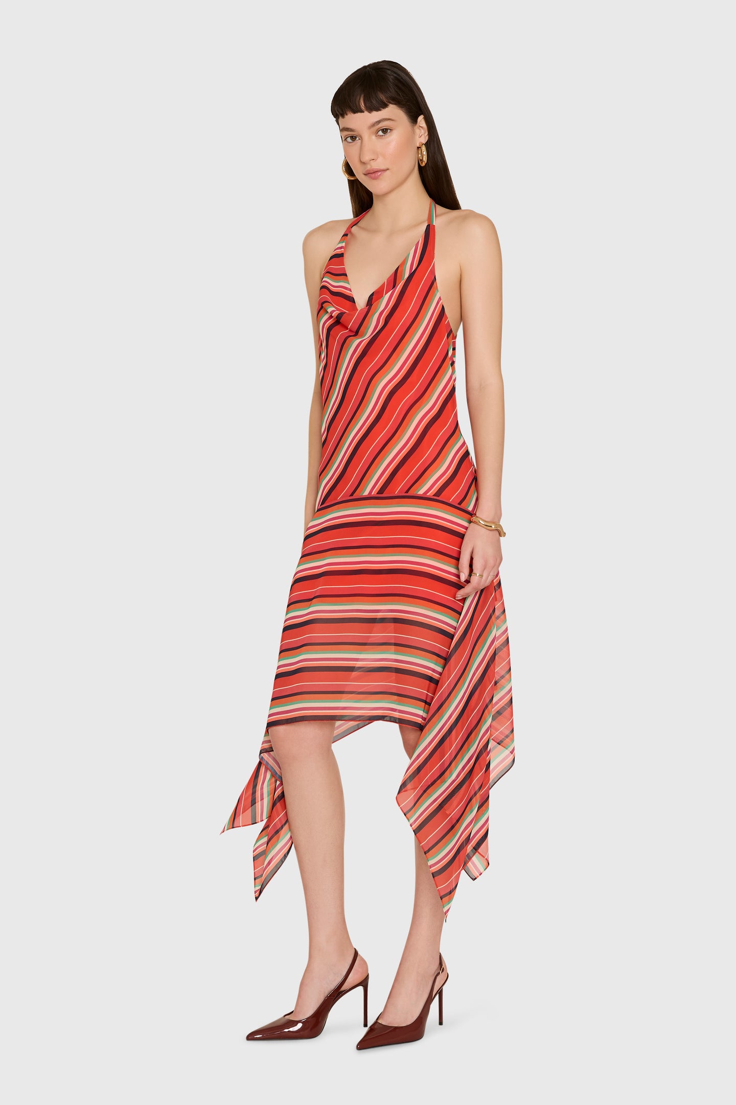 Allura Dress in Soleil Stripes View 2