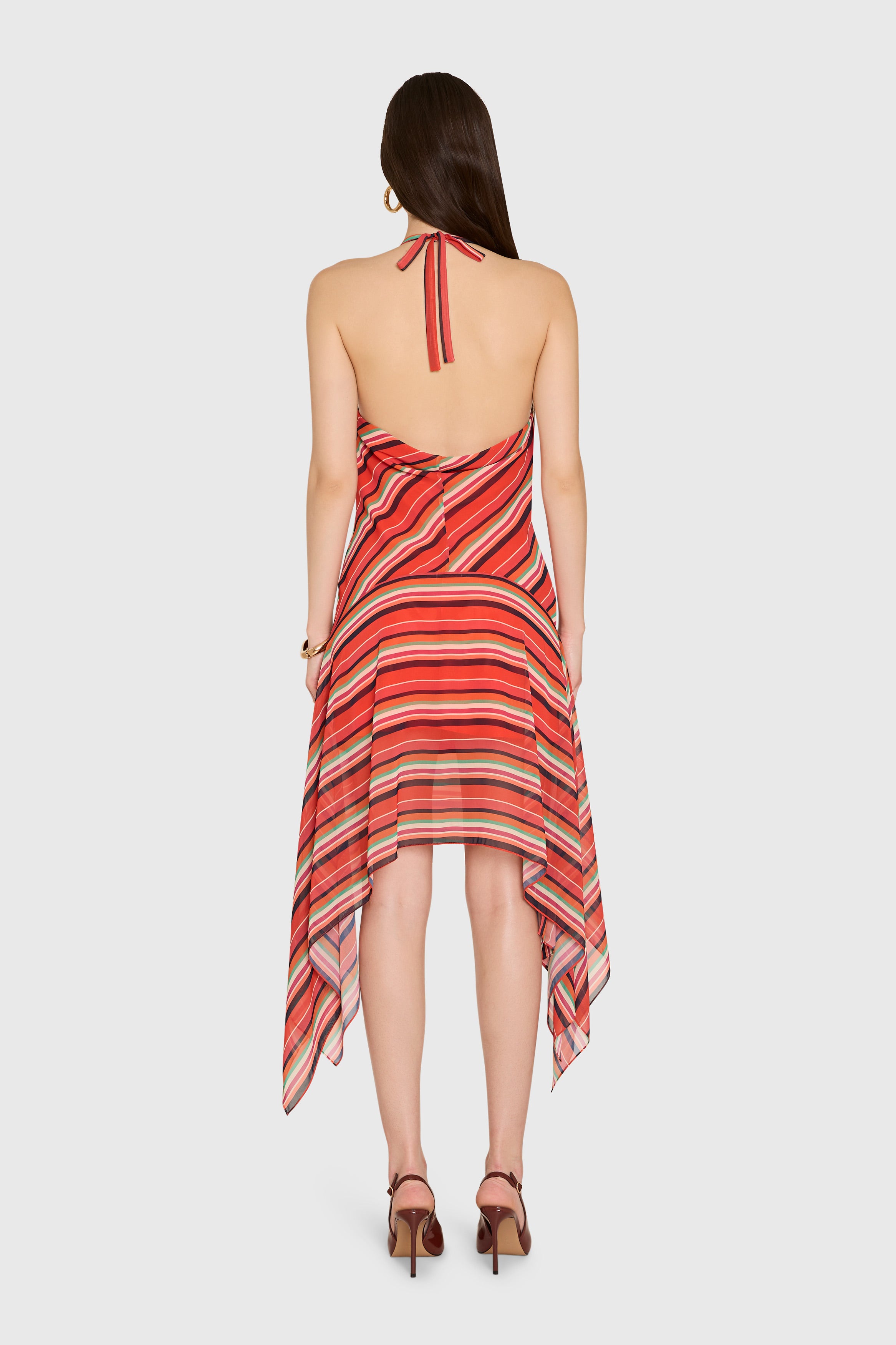 Allura Dress in Soleil Stripes view 3