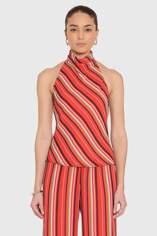 Amanda Uprichard | Samba Top in Soleil Stripes. view 1