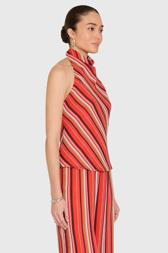 Amanda Uprichard | Samba Top in Soleil Stripes. view 2