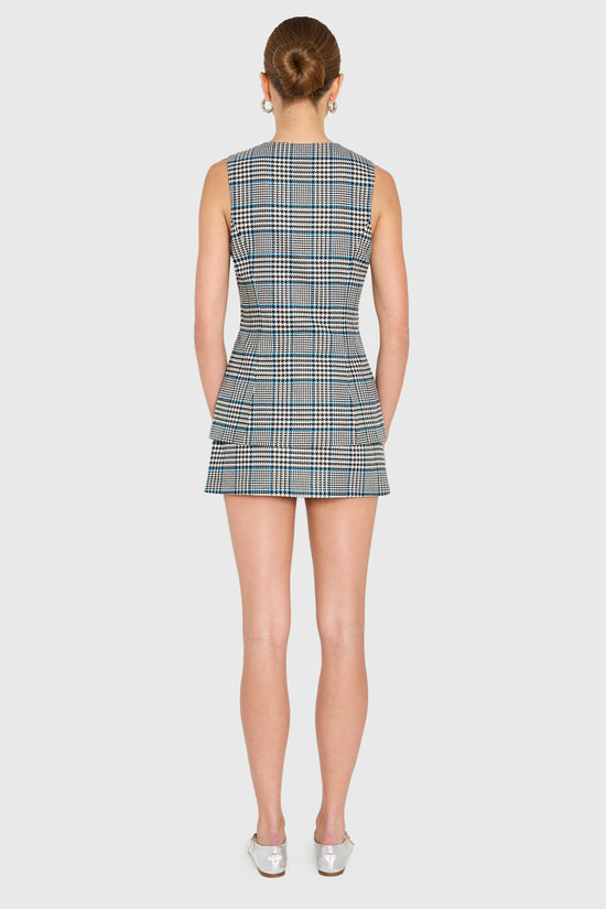 Serena Romper in Houndstooth