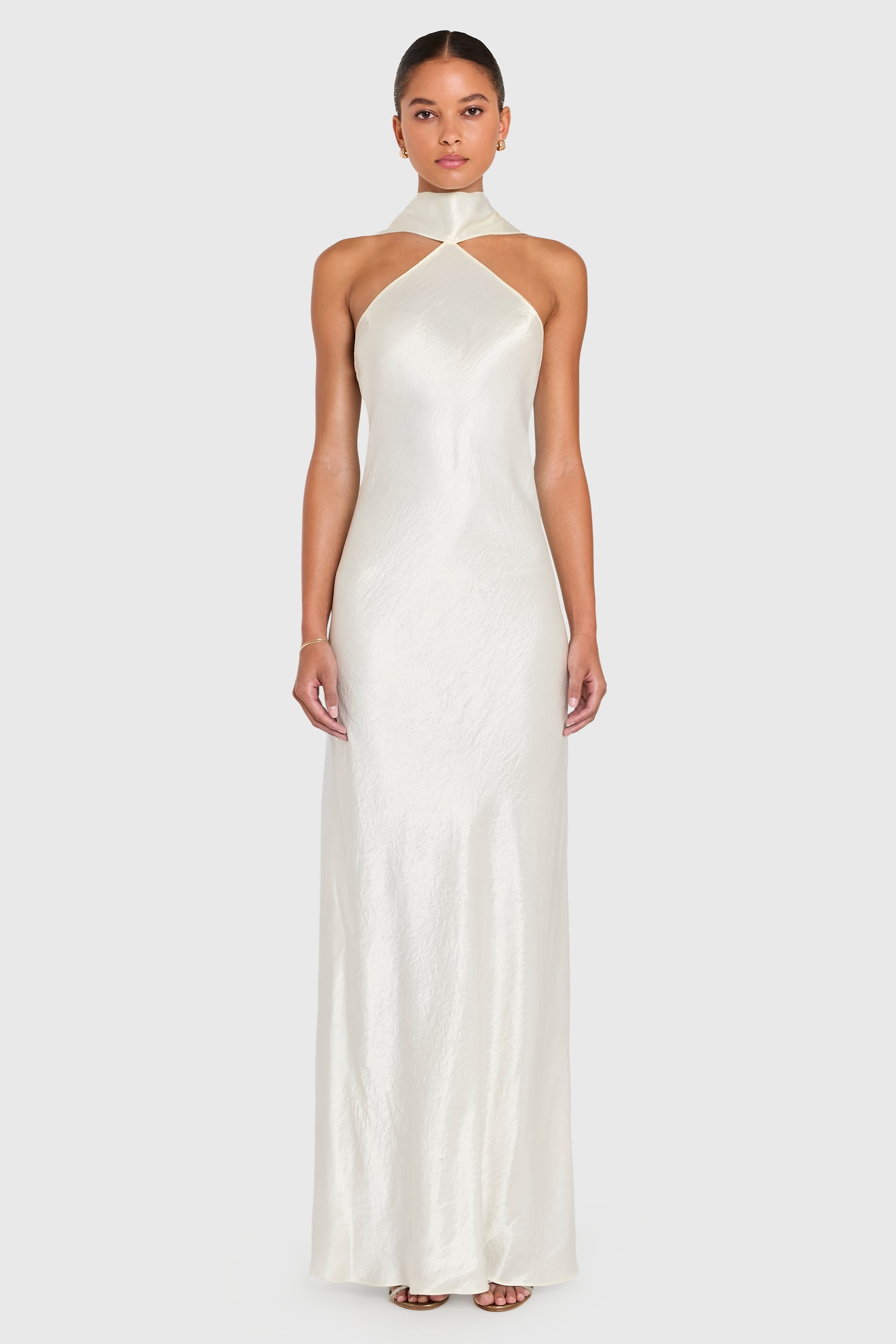 Ashton Maxi in Ivory Satin | Silk Formal Maxi Dress - Amanda Uprichard Ashton Maxi in Ivory Satin | Silk Formal Maxi Dress - Amanda Uprichard