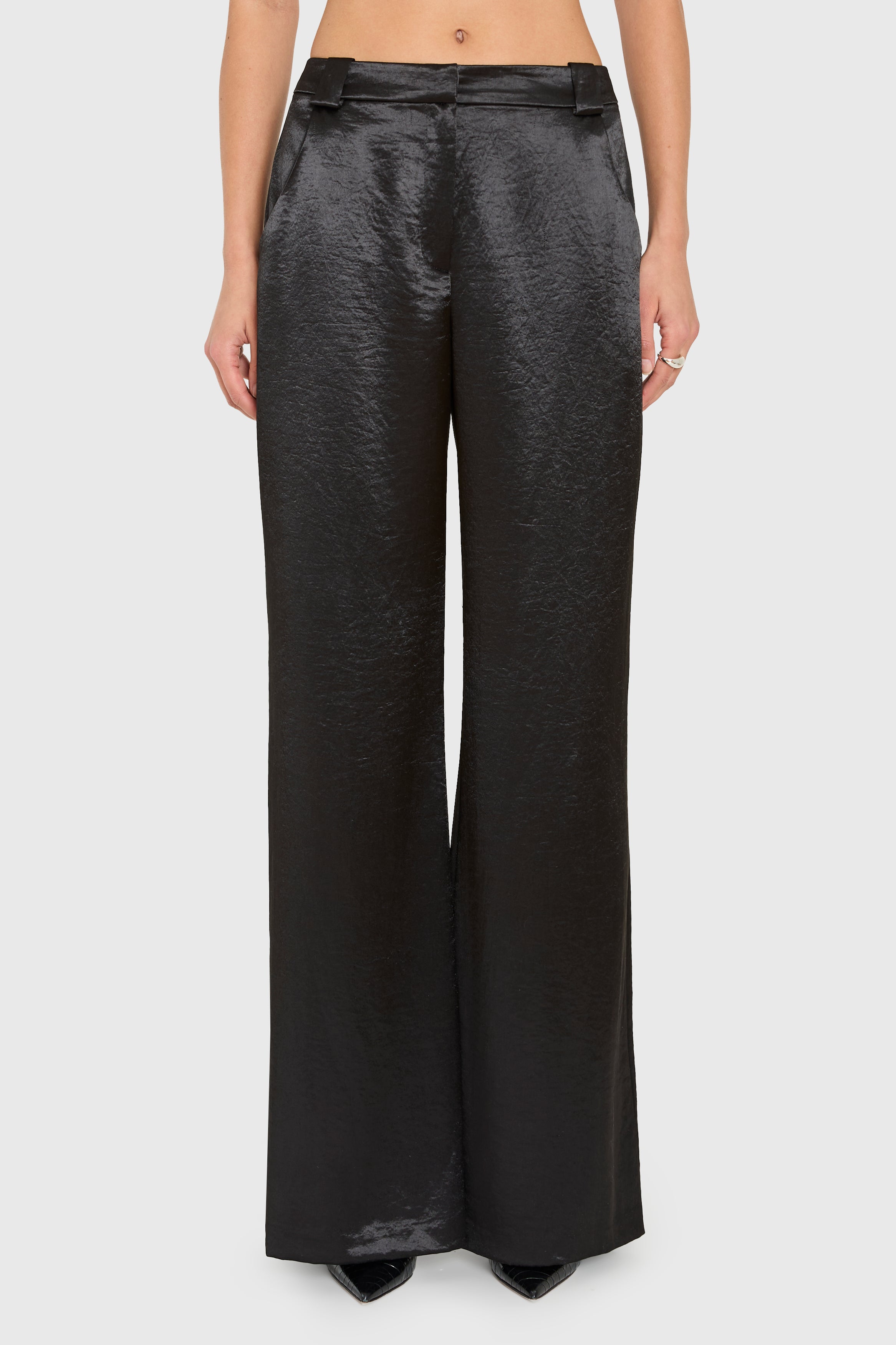 Saddler Pants in Hammered Satin