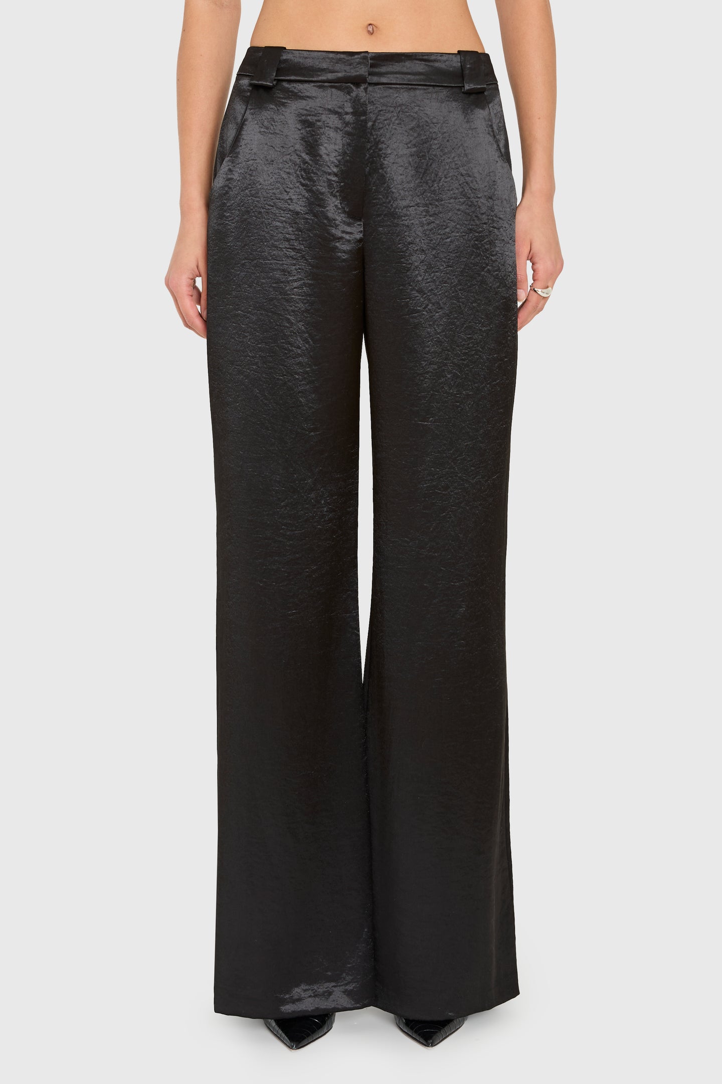 Saddler Pants in Hammered Satin View 1