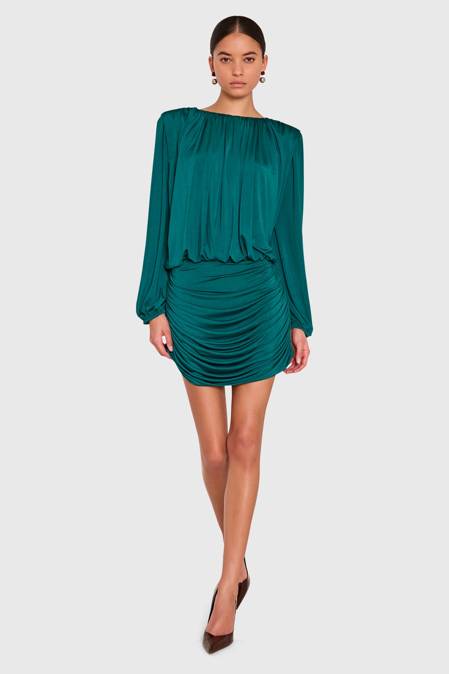Amanda Uprichard Martha Dress in Malachite - additional view