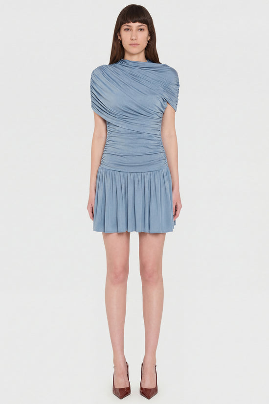 Amanda Uprichard Shayna Dress in Normandy - front view